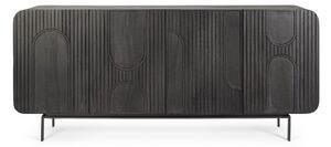 MUZZA Komoda Sarrina 180 x 82 cm čierná