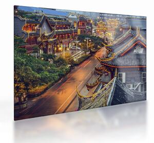 Sklenený obraz - Qintai Road, Čcheng-tu, Čína (70x50 cm)
