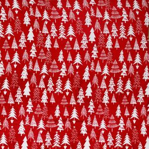 Červená vianočná mikroplyšová deka CHRISTMAS TREES Rozmer: 160 x 200 cm