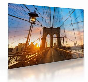 Sklenený obraz - Brooklynský most, Manhattan, New York (70x50 cm)