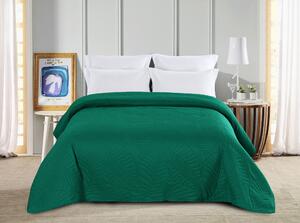 Zelený prehoz na posteľ so vzorom LEAVES Rozmer: 170 x 210 cm
