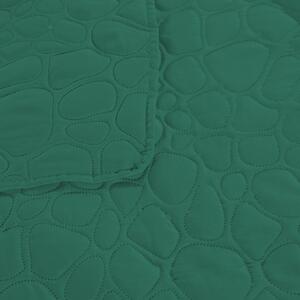 Zelený prehoz na posteľ so vzorom STONE Rozmer: 220 x 240 cm