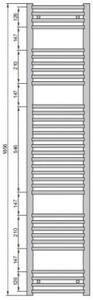 ZEHNDER Aura radiátor 1856 x 500 mm prevedenie rovné biely PBZ-180-050