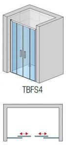 SANSWISS Top-Line TBFS4 120 dvojdielne posuvné dvere s 2 pevnými stenami v rovine - bezbariérové TBFS41605007