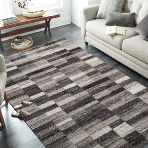 Kusový koberec PANNE pásky - odtiene šedej - 160x220 cm