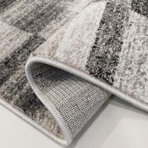 Kusový koberec PANNE pásky - odtiene šedej - 160x220 cm