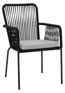 MUZZA Záhradné kreslo Santiago čierne