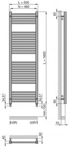 ZEHNDER Impa 160 x 50 cm radiátor biely IMP-160-050