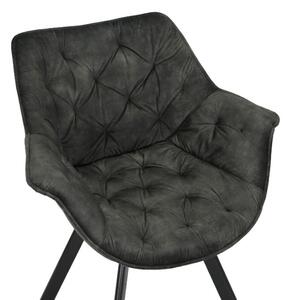 Dizajnová otočná stolička Kiara tmavozelený zamat