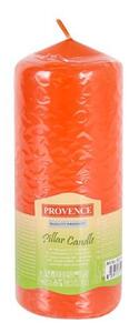 Provence Neparfumovaná sviečka Provence 16 cm oranžová