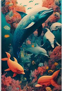 Obraz surrealistické delfíny