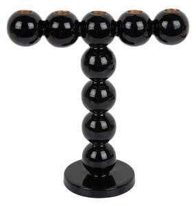 MUZZA Svietnik Bubbly 26.5 cm čierny