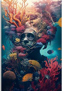 Obraz surrealistický potápač