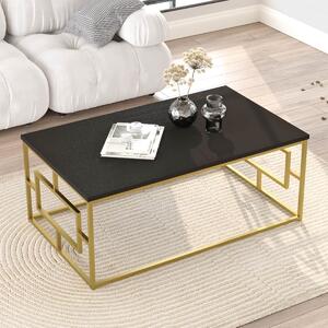 VEGY 12 designový konferenčný stolík, farba čierny/zlatý