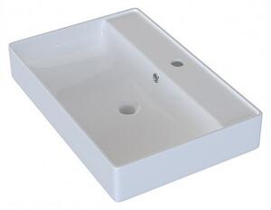 VILAN ELAN - keramické umývadlo na dosku - miska 60 x 40 x 10 cm biela
