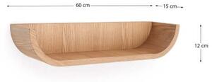MUZZA Polica laya 60 x 12 cm prírodná