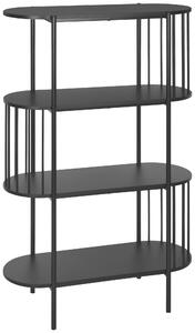 REGÁL, čierna, železo, 80/133,5/34 cm Xora - Online Only drobný nábytok, Online Only