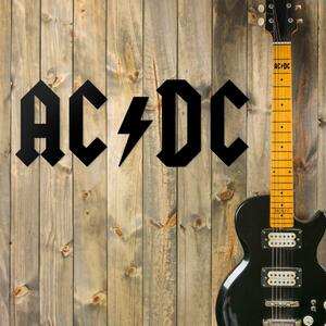 DUBLEZ | Drevené logo - Nápis na stenu - AC/DC