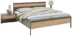 POSTEĽ S NOČNÝMI STOLÍKMI, 180/200 cm, farba duba, bridlicová Dieter Knoll - Postele
