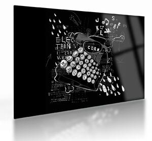 Sklenený obraz - Kresba v Banksyho štýle (70x50 cm)
