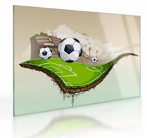 Sklenený obraz - Futbalové ihrisko (70x50 cm)
