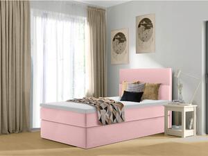 Wilsondo Čalúnená boxspringová jednolôžková posteľ Mini 1 90x200 - ružová Prevedenie: Ľavá