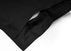 Biante Bavlnená obliečka na vankúš s lemom Moni MOD-506 Čierna 50 x 50 cm