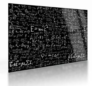Sklenený obraz - Matematika (70x50 cm)