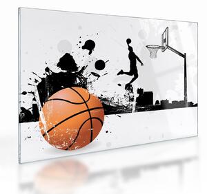 Sklenený obraz - Hráč basketbalu (70x50 cm)