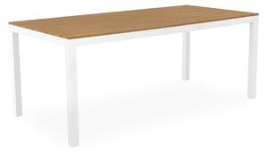 MUZZA Záhradný jedálenský stôl HYACINT 180 x 86 cm biely