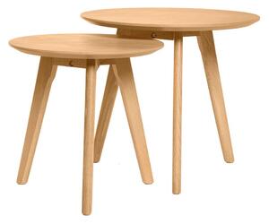 MUZZA Set 2 konferenčných stolíkov SANTA Ø 50 / Ø 40 cm