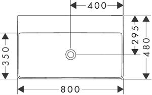 Hansgrohe Xelu Q umývadlo 80x48 cm obdĺžnik biela 61021450