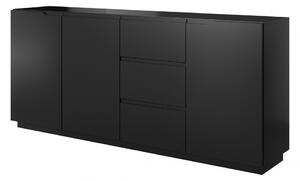 Zostava nábytku do obývačky Loftia 3 - čierny/čierny mat