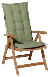 Madison Podložka na stoličku Panama, nízke operadlo 105x50 cm, zelená