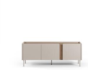 MUZZA TV stolík LEMBUT 140 x 35 cm svetlo sivý