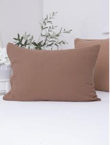 Mušelínová obliečka na vankúš 50 x 70 cm Alexia Duo - hnedá/krémová