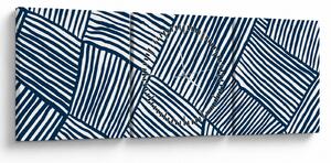 Obraz - 3D línia (s hodinami) (90x30 cm)