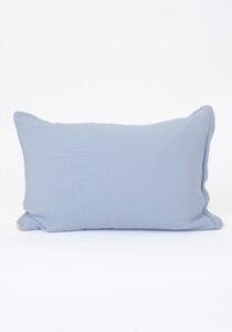 Mušelínová obliečka na vankúš 50 x 70 cm - Alexia Duo svetlo modra/pastelovo žltá