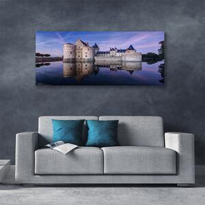 Obraz na plátne Hrad voda architektúra 125x50 cm