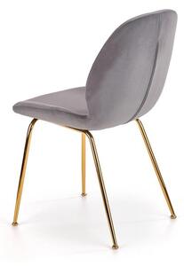 Halmar K381 jedálenská stolička šedá / zlatá