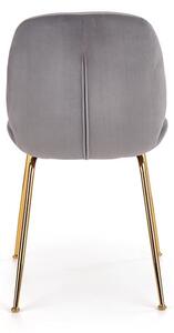 Halmar K381 jedálenská stolička šedá / zlatá