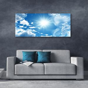 Obraz Canvas Slnko mraky nebo modré 125x50 cm