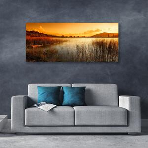 Obraz Canvas Jazero príroda západ 125x50 cm