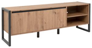 TV DIEL, antracitová, farba duba, 160/55/40 cm MID.YOU - Online Only drobný nábytok, Online Only