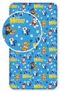 Jerry Fabrics Bavlnené napínacie prestieradlo 90x200 + 25 cm - Labková patrola Záchranári