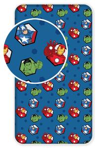 Jerry Fabrics Bavlněné napínací prostěradlo 90x200 + 25 cm - Avengers "03"
