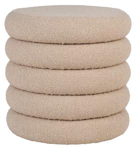 MUZZA Puf OKLY s úložným priestorom Ø 44 cm bouclé béžový