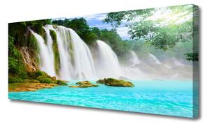 Obraz Canvas Vodopád jazero príroda 125x50 cm