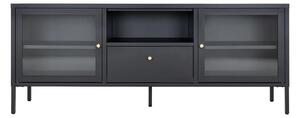 MUZZA TV stolík BALBY 150 x 35 cm kovový čierny