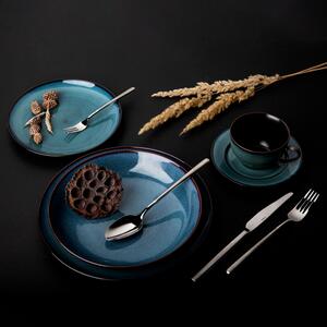 Set keramických tanierov a kávový set 20 ks - Elements Night (W0079)